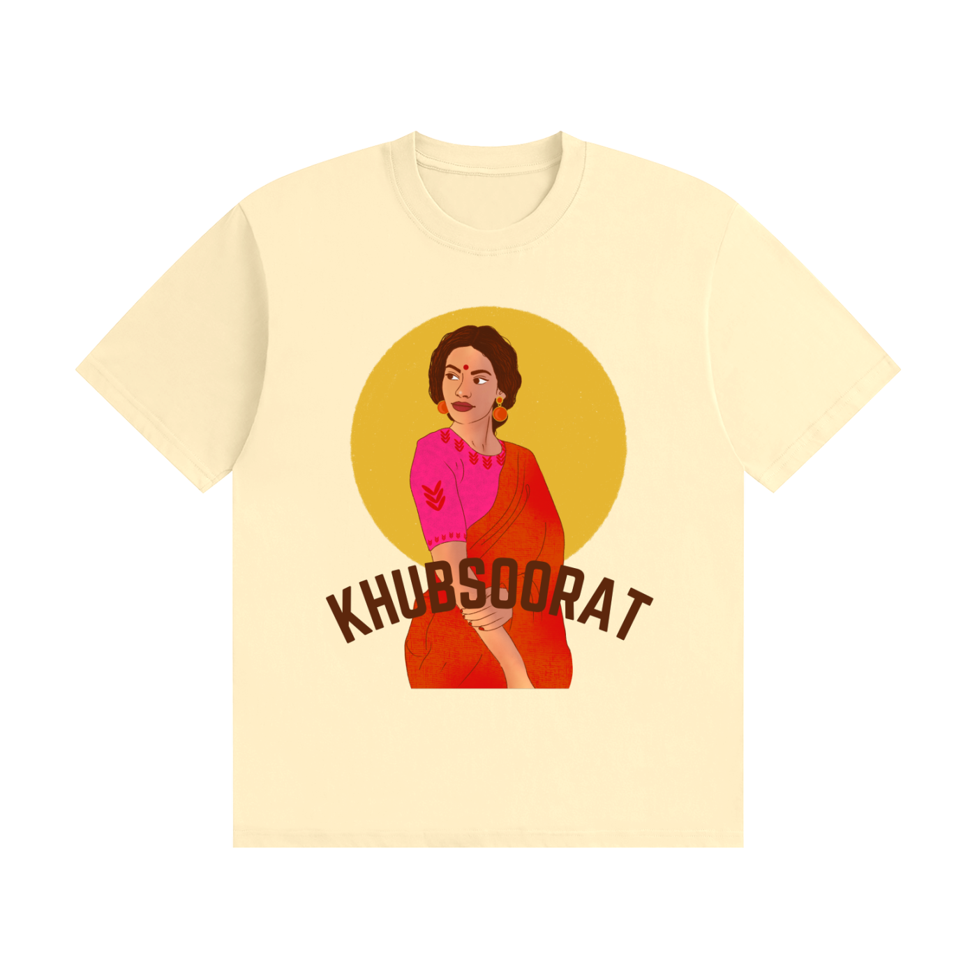 'Khubsoorat' Beautiful Unisex Seamless Cotton T-Shirt