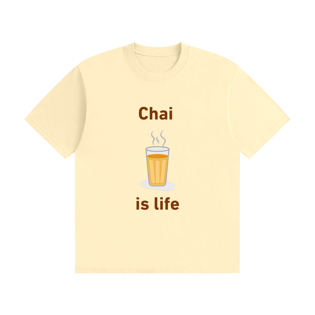'Chai Is Life' Unisex Seamless Cotton T-Shirt